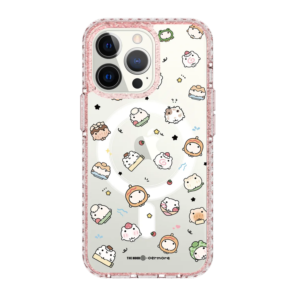 6243-iphone-13-pro-golden-case-magsafe-compatible-pink-glitter