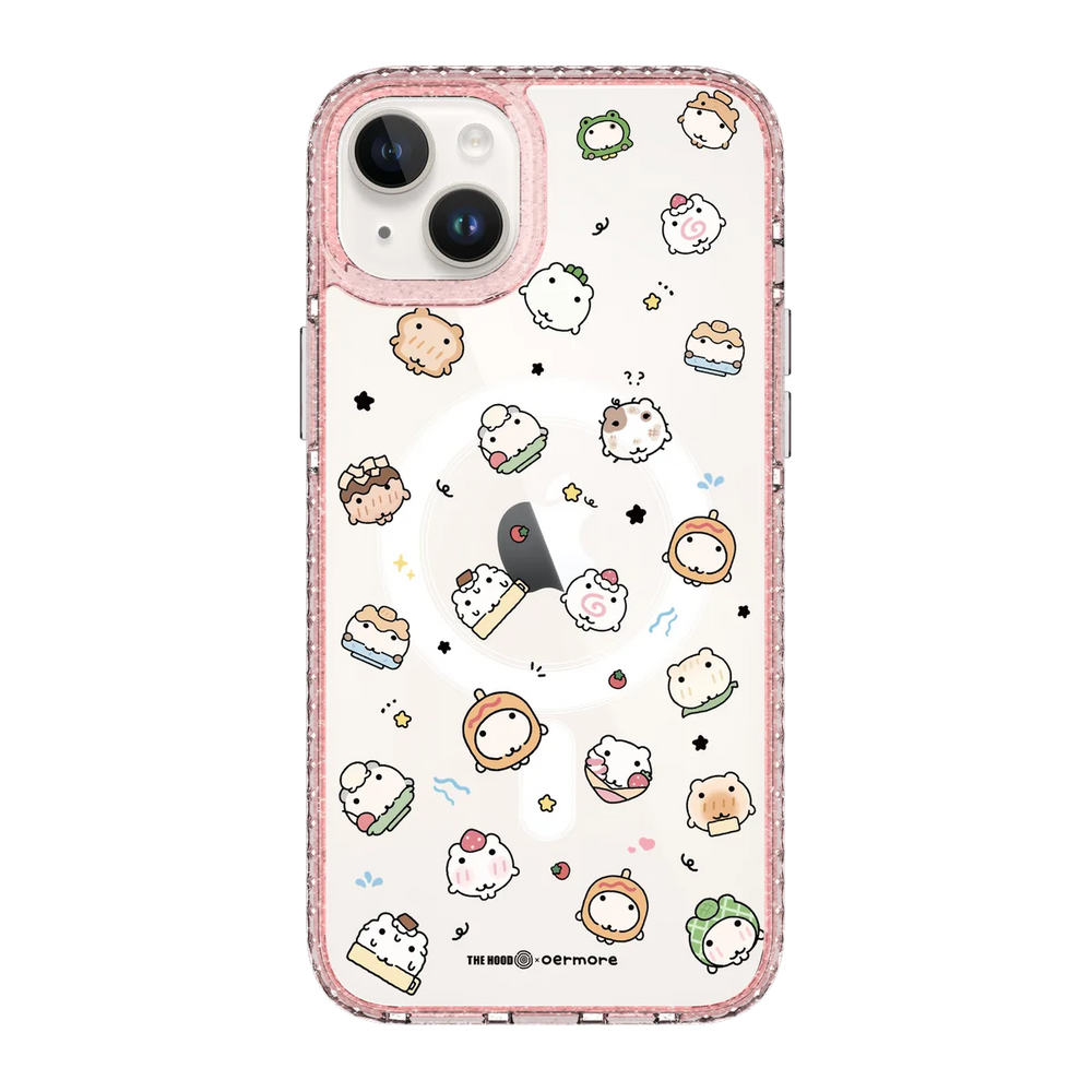 6243-iphone-14-plus-golden-case-magsafe-compatible-pink-glitter