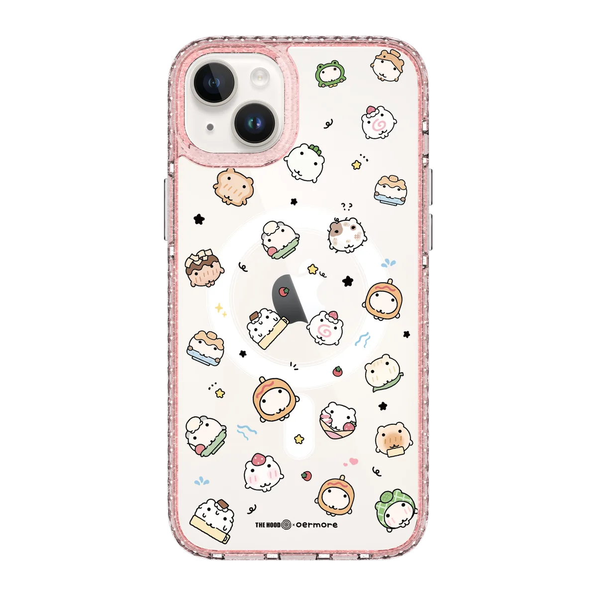 6243-iphone-14-plus-golden-case-magsafe-compatible-pink-glitter