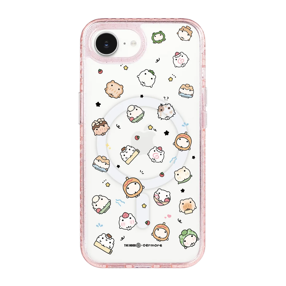 6243-iphone-16-e-golden-case-magsafe-compatible-pink-glitter