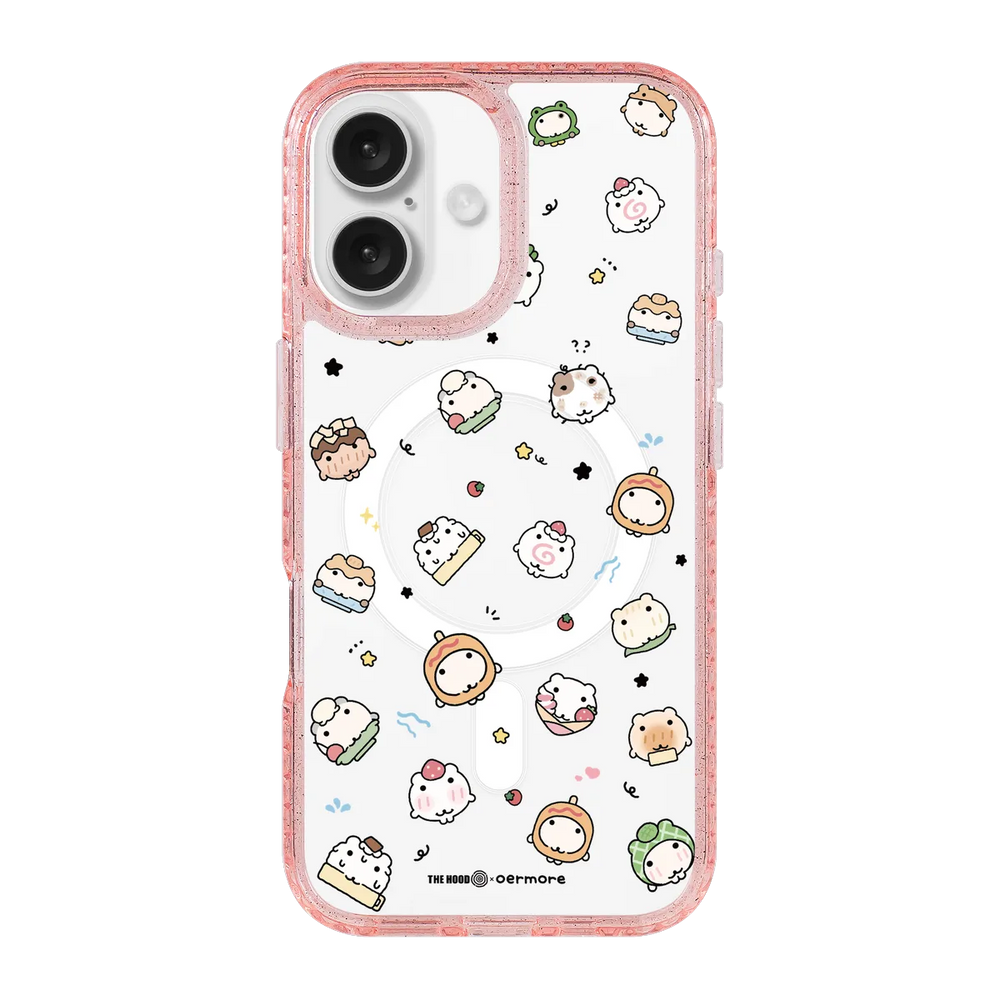6243-iphone-16-golden-case-magsafe-compatible-pink-glitter