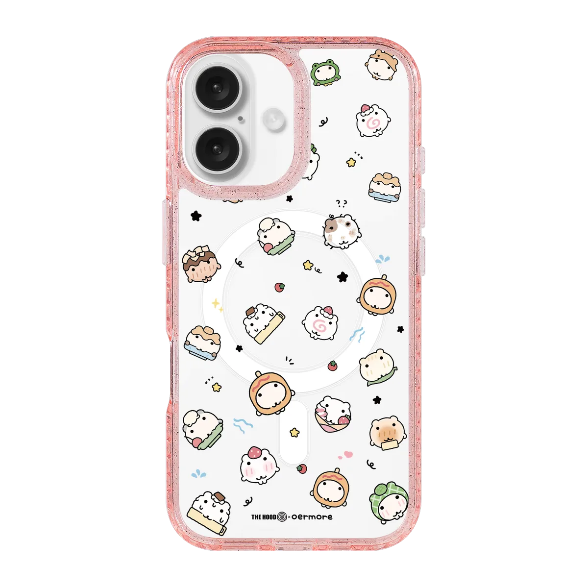 6243-iphone-16-golden-case-magsafe-compatible-pink-glitter