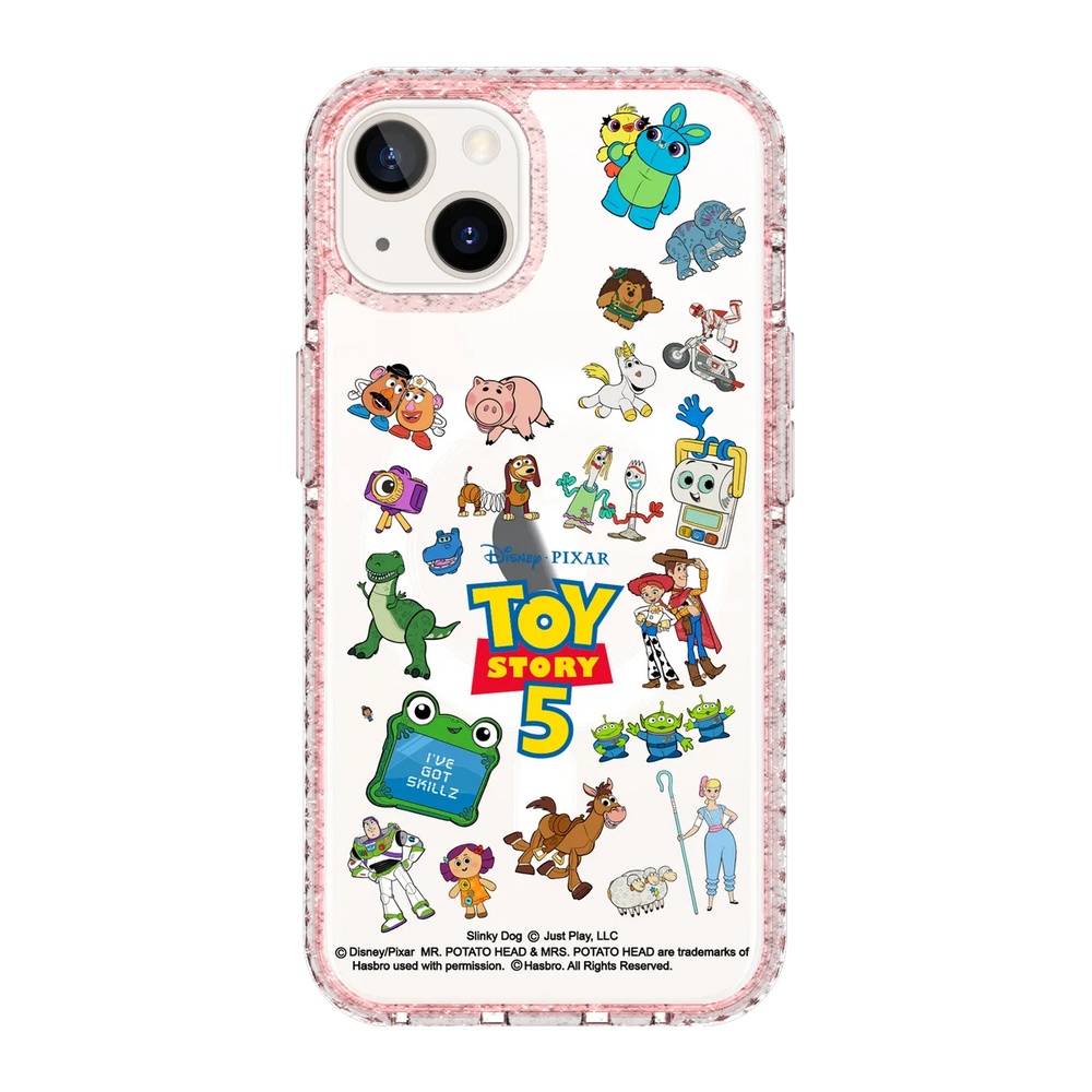 6322-iphone-13-golden-case-magsafe-compatible-pink-glitter