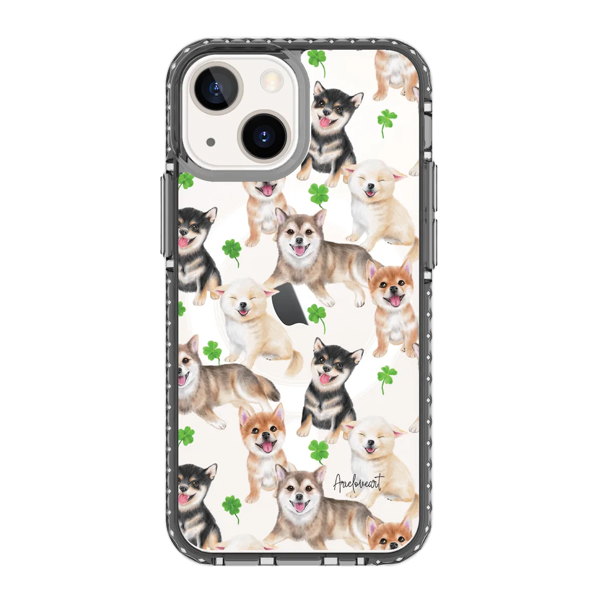 6348-iphone-13-mini-golden-case-magsafe-compatible-transparent-black