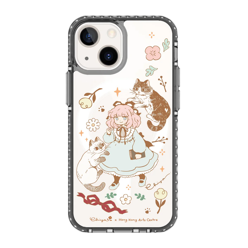 6364-iphone-13-mini-golden-case-magsafe-compatible-transparent-black