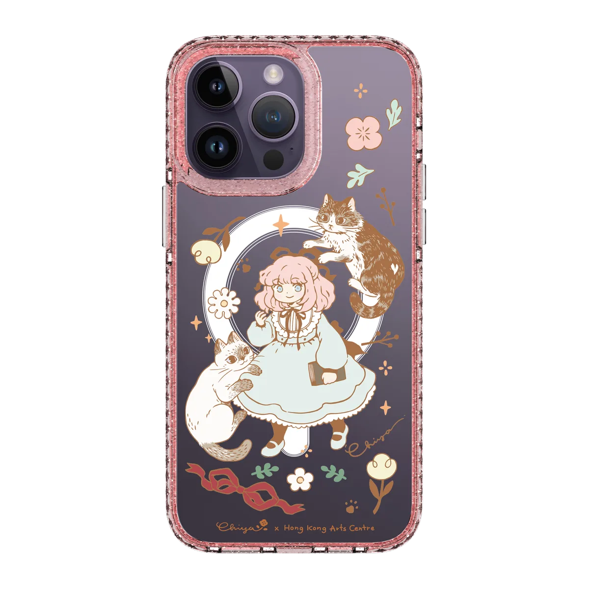 6364-iphone-14-pro-max-golden-case-magsafe-compatible-pink-glitter