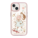 6364-iphone-15-golden-case-magsafe-compatible-pink-glitter