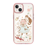 6364-iphone-15-plus-golden-case-magsafe-compatible-pink-glitter