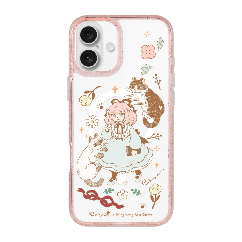 6364-iphone-16-plus-golden-case-magsafe-compatible-pink-glitter