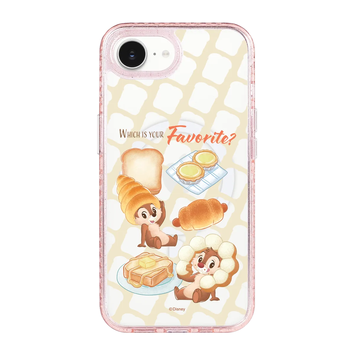 6373-iphone-16-e-golden-case-magsafe-compatible-pink-glitter