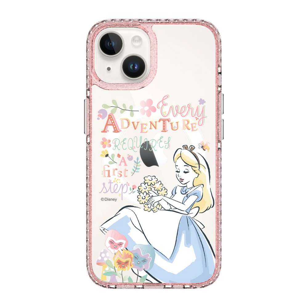 6391-iphone-14-golden-case-magsafe-compatible-pink-glitter