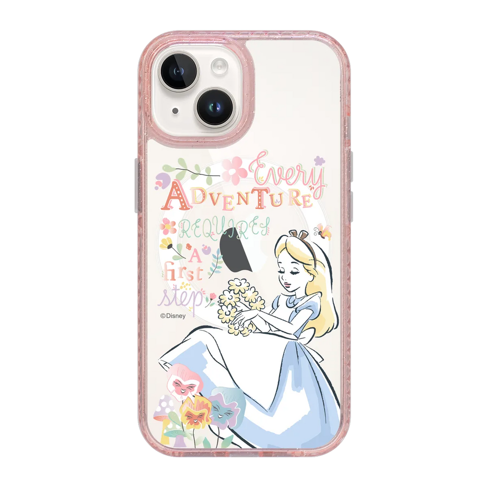 6391-iphone-15-golden-case-magsafe-compatible-pink-glitter