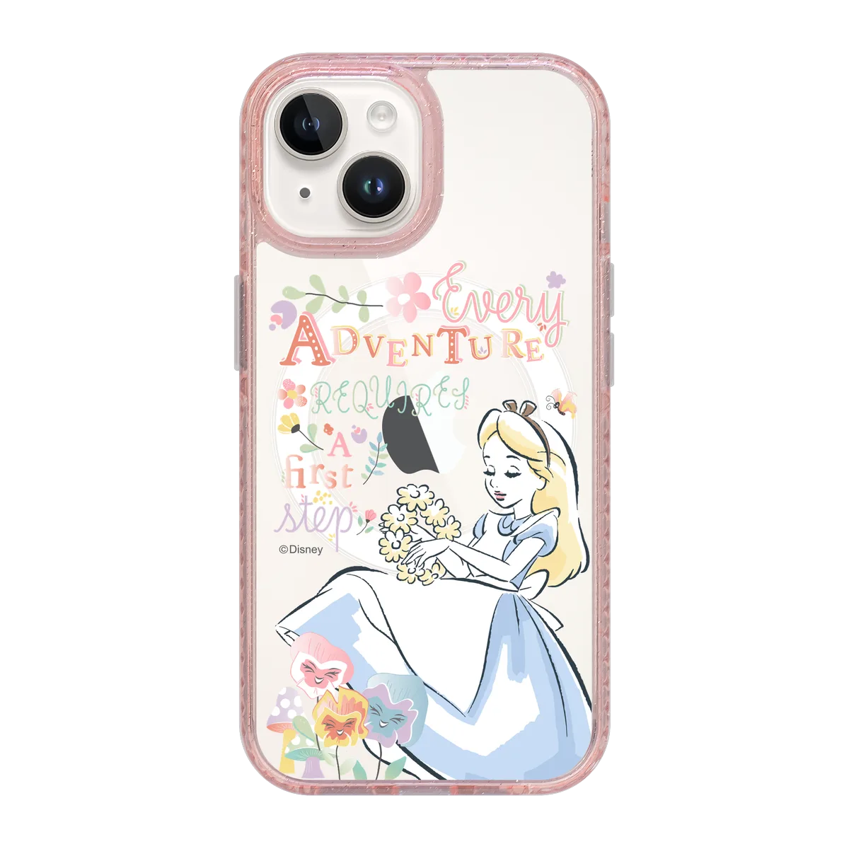 6391-iphone-15-golden-case-magsafe-compatible-pink-glitter