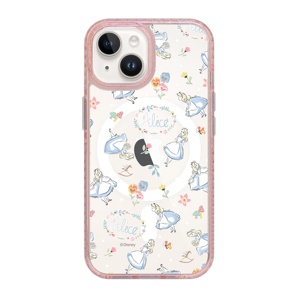 6393-iphone-15-golden-case-magsafe-compatible-pink-glitter