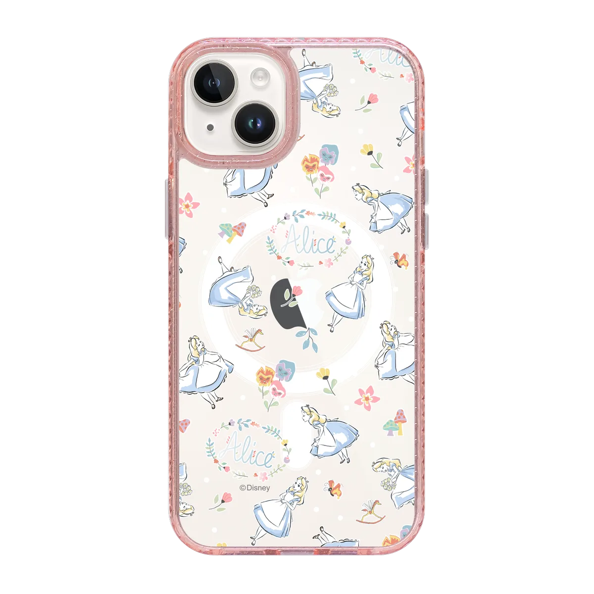 6393-iphone-15-plus-golden-case-magsafe-compatible-pink-glitter