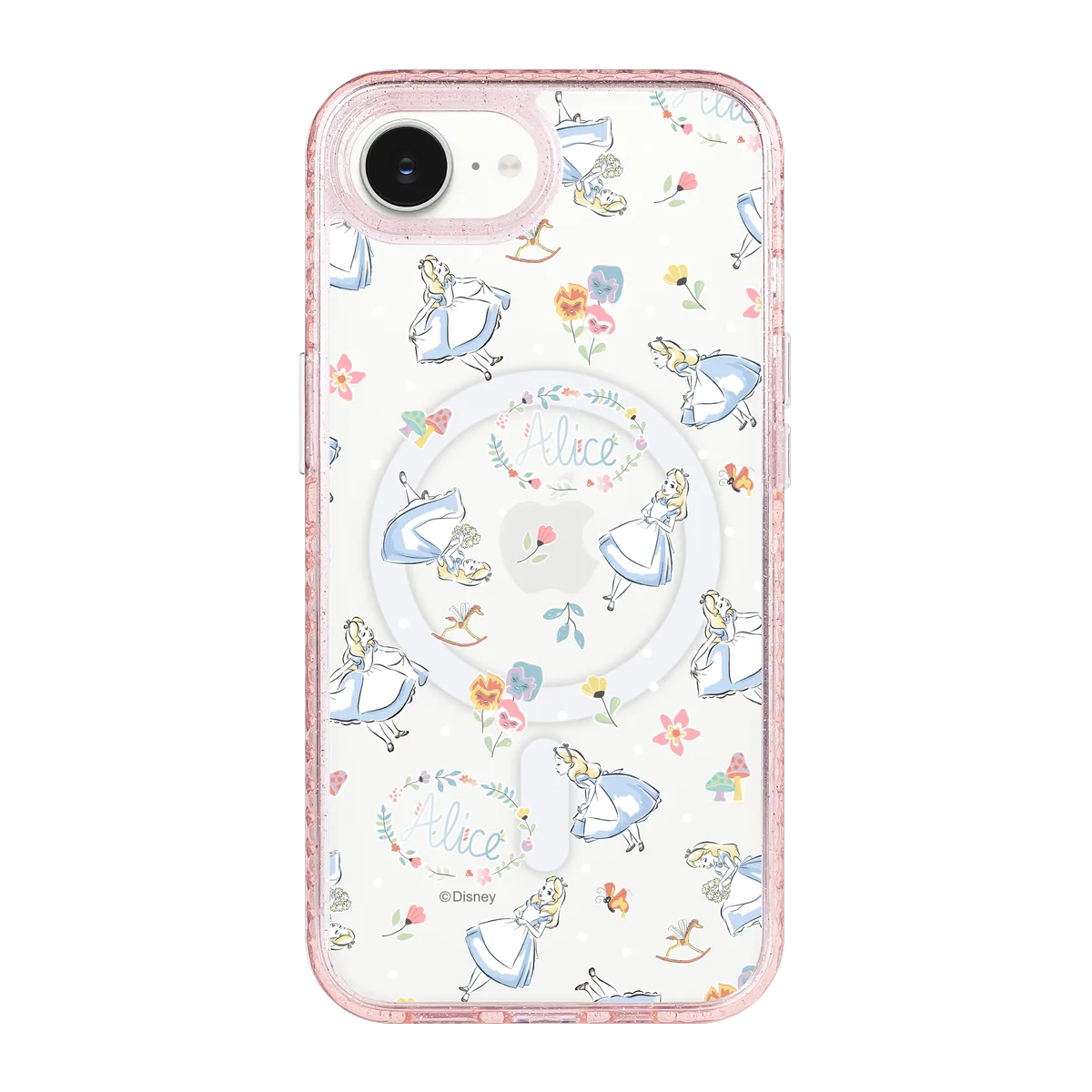 6393-iphone-16-e-golden-case-magsafe-compatible-pink-glitter