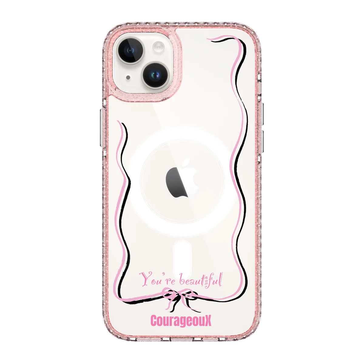 6416-iphone-14-plus-golden-case-magsafe-compatible-pink-glitter