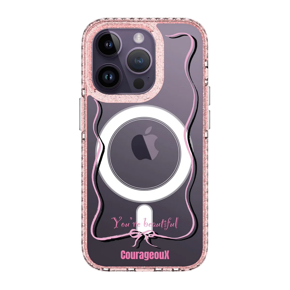 6416-iphone-14-pro-golden-case-magsafe-compatible-pink-glitter