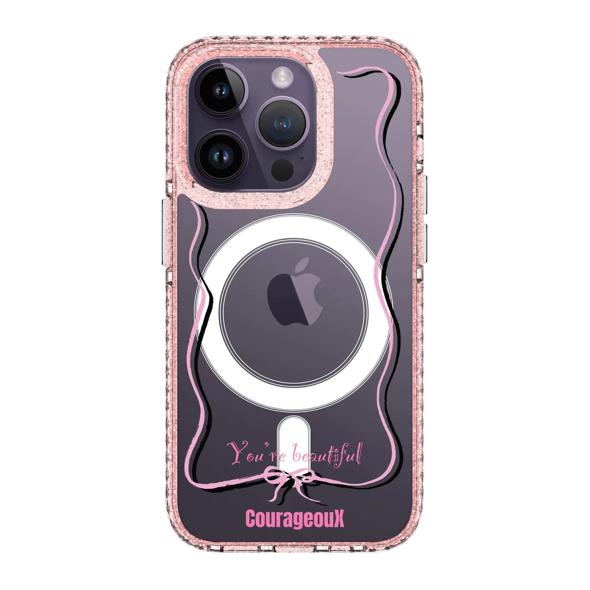 6416-iphone-14-pro-golden-case-magsafe-compatible-pink-glitter