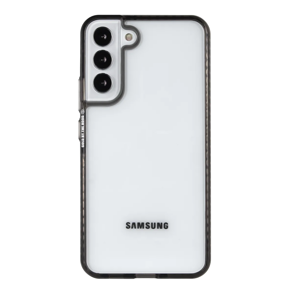 front-galaxy-s22-golden-case-transparent-black