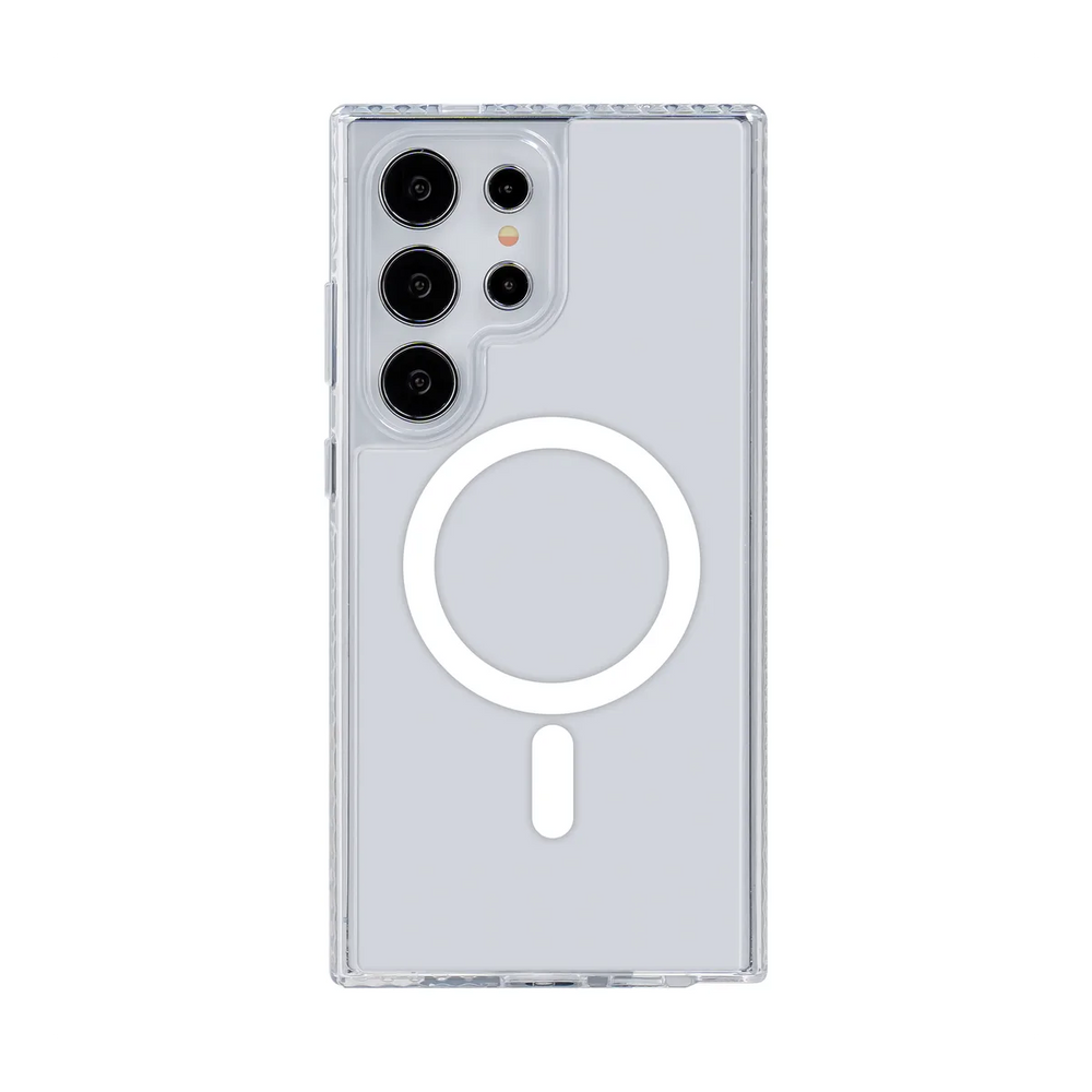front-galaxy-s23-ultra-golden-case-magsafe-compatible-transparent