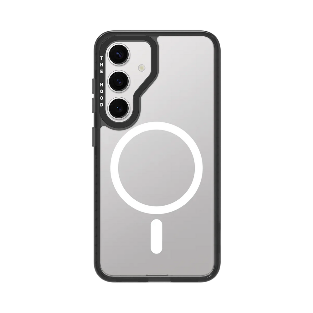 front-galaxy-s24-goldensnap-case-magsafe-compatible-transparent-black