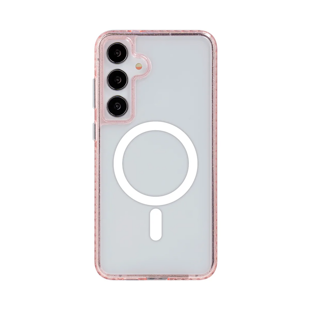 front-galaxy-s25-plus-golden-case-magsafe-compatible-pink-glitter