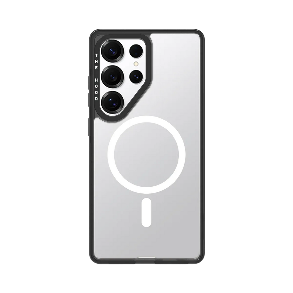 front-galaxy-s25-ultra-goldensnap-case-magsafe-compatible-transparent-black