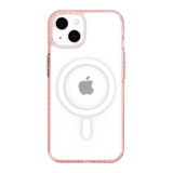 front-iphone-13-golden-case-magsafe-compatible-pink-glitter