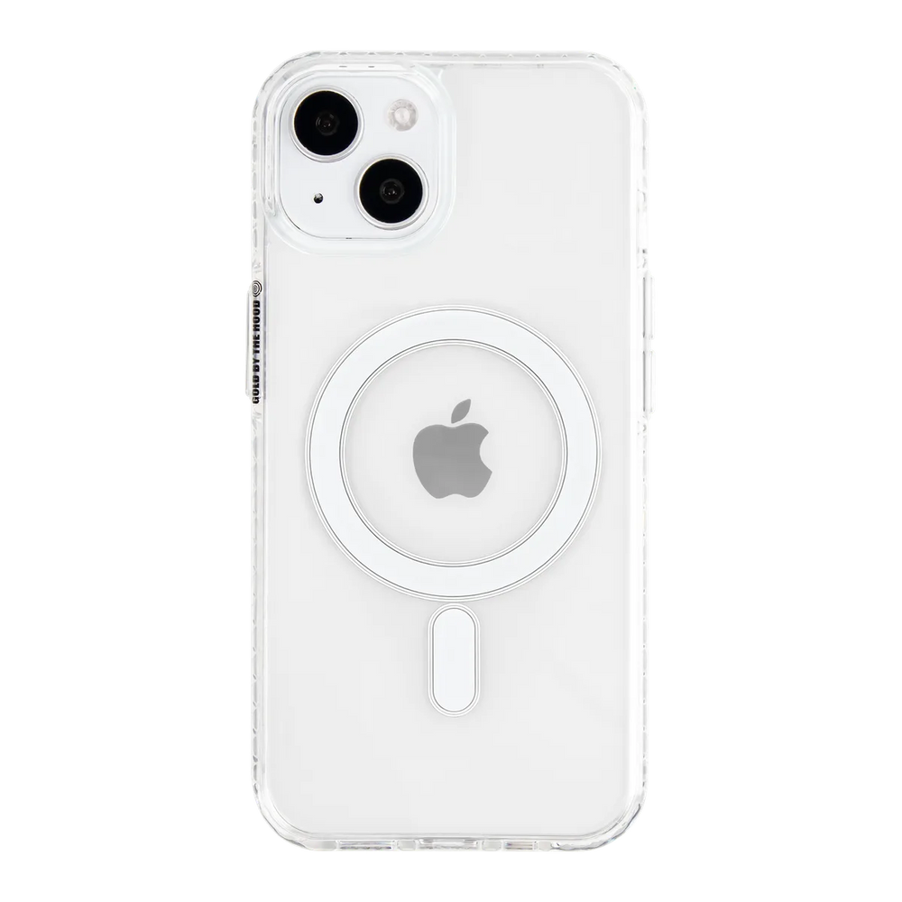 front-iphone-13-golden-case-magsafe-compatible-transparent