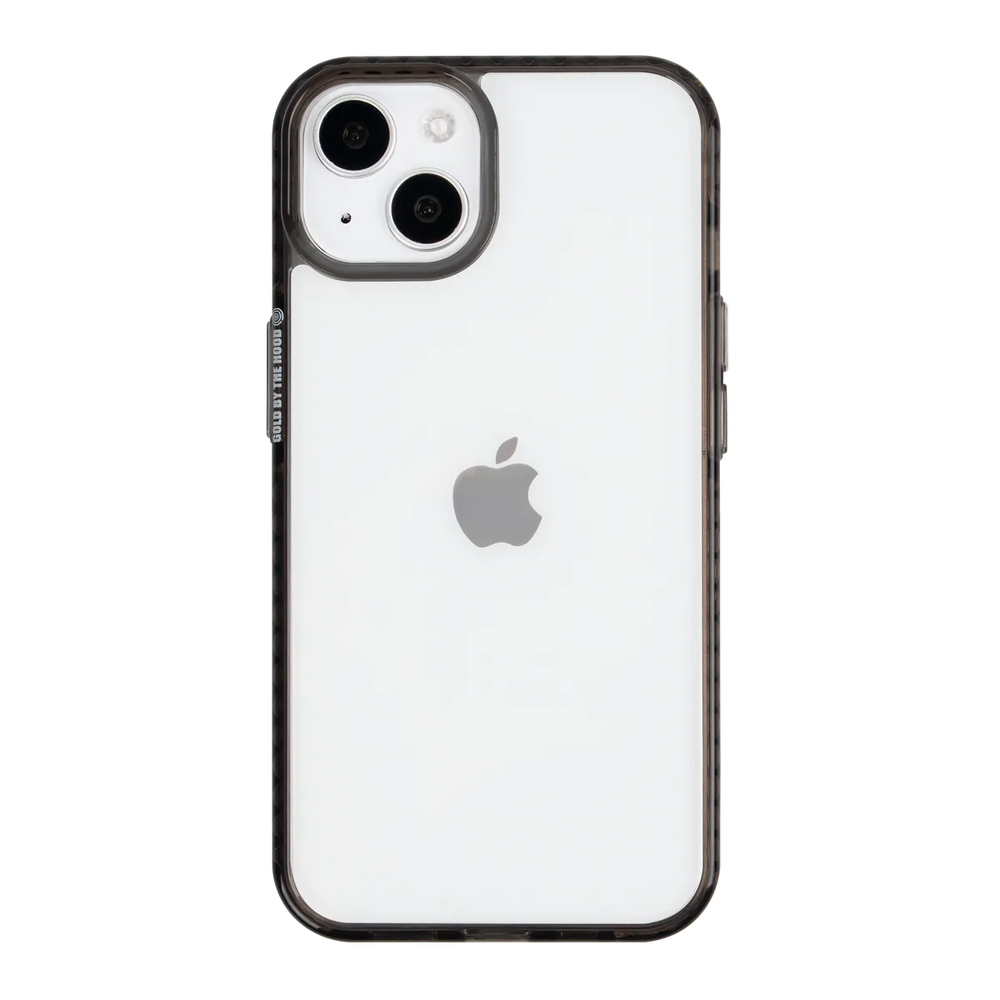 front-iphone-13-mini-golden-case-magsafe-compatible-transparent-black