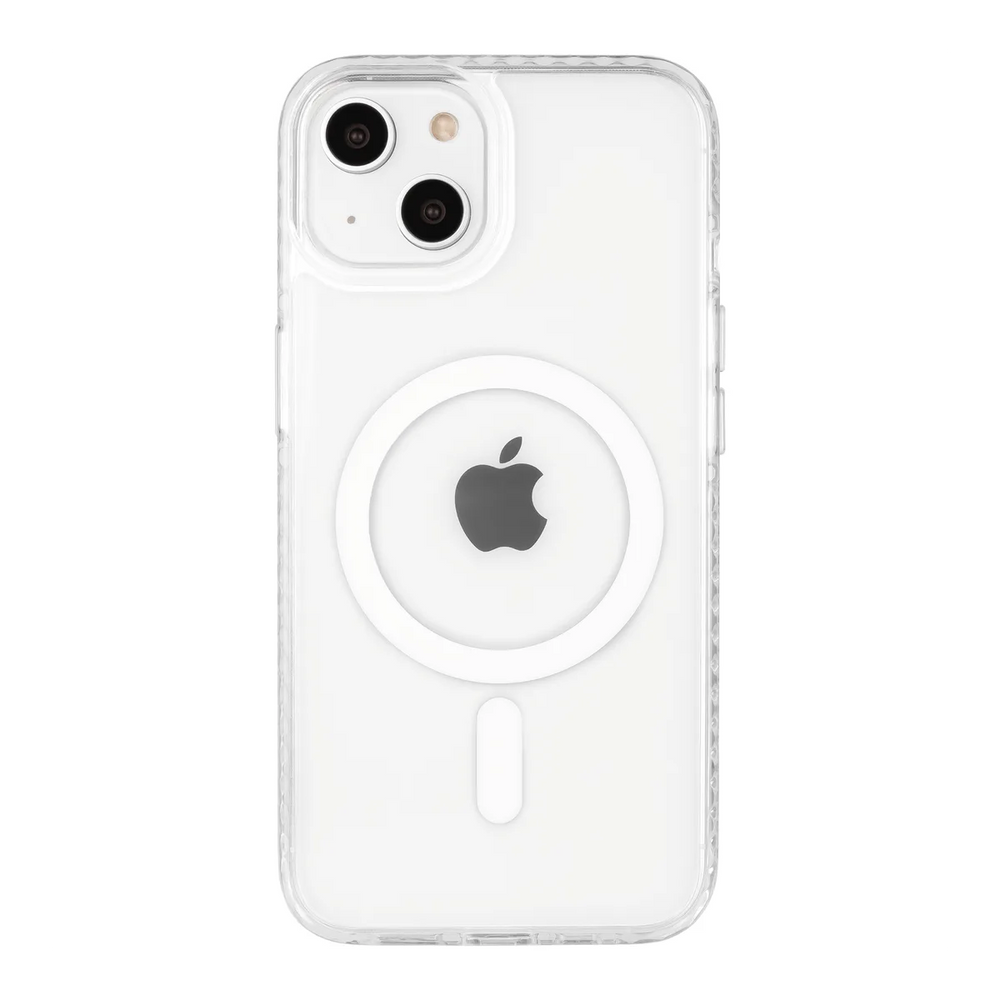 front-iphone-14-golden-case-magsafe-compatible-transparent