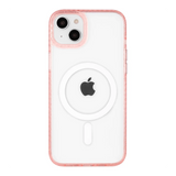 front-iphone-14-plus-golden-case-magsafe-compatible-pink-glitter