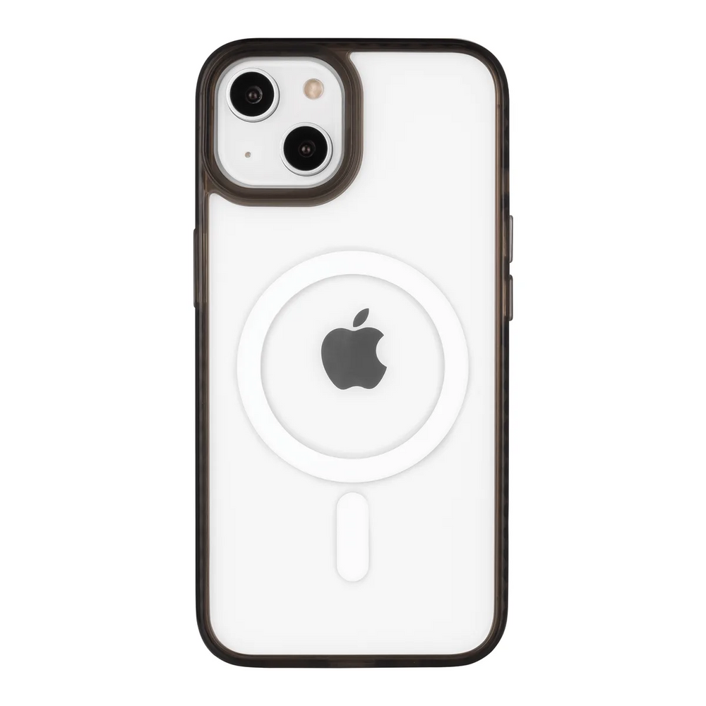 front-iphone-15-golden-case-magsafe-compatible-transparent-black