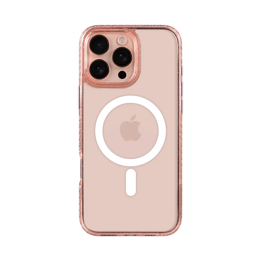front-iphone-16-pro-max-golden-case-magsafe-compatible-pink-glitter