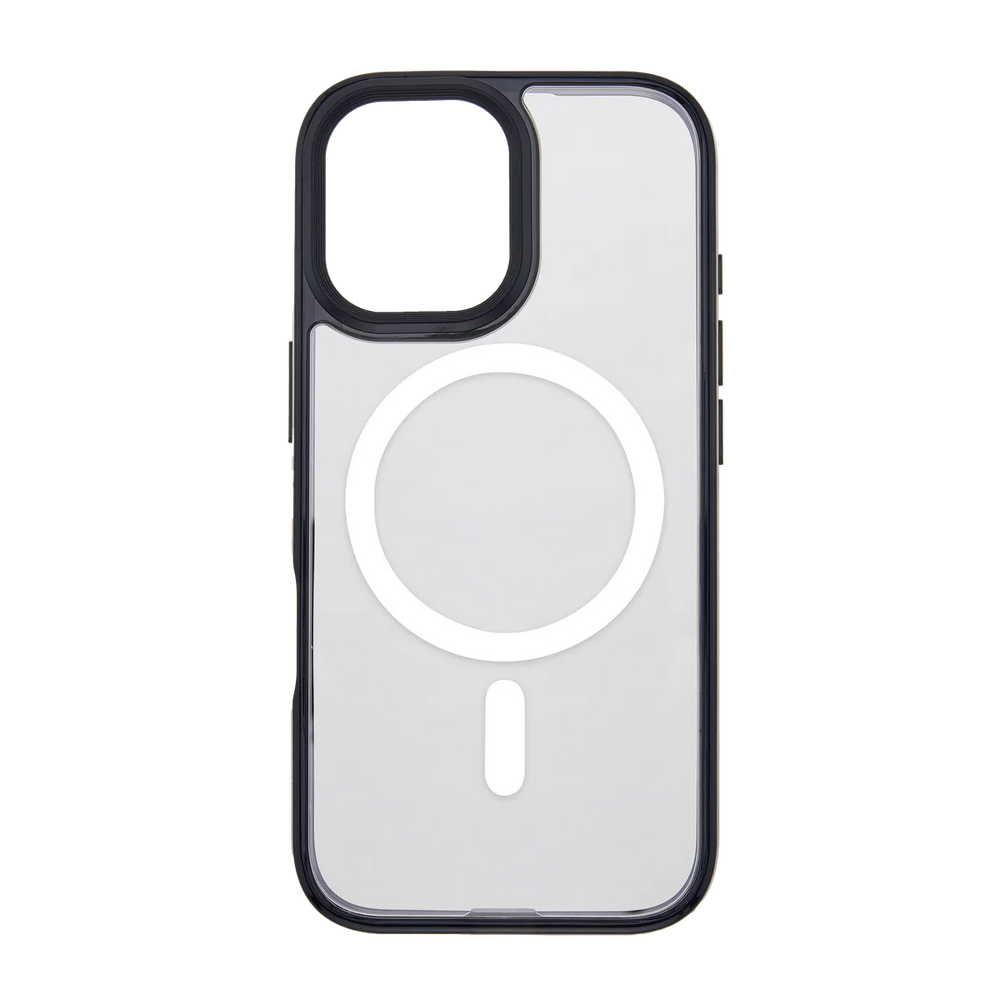 front-iphone-17-goldensnap-case-magsafe-compatible-transparent-black