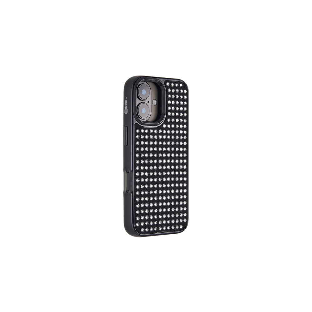 front-iphone-17-goldensnap-rhinestone-matrix-case-transparent-black