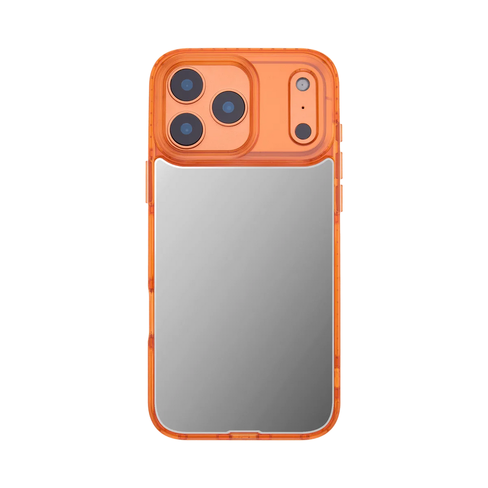 front-iphone-17-pro-max-goldensnap-mirror-case-magsafe-compatible-cosmic-orange