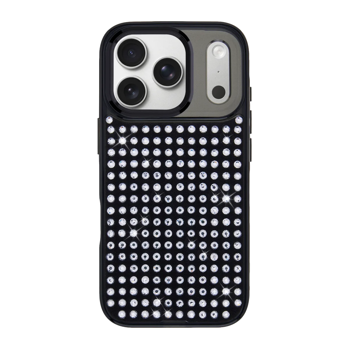 handmade-iphone-18-pro-goldensnap-rhinestone-matrix-case-transparent-black