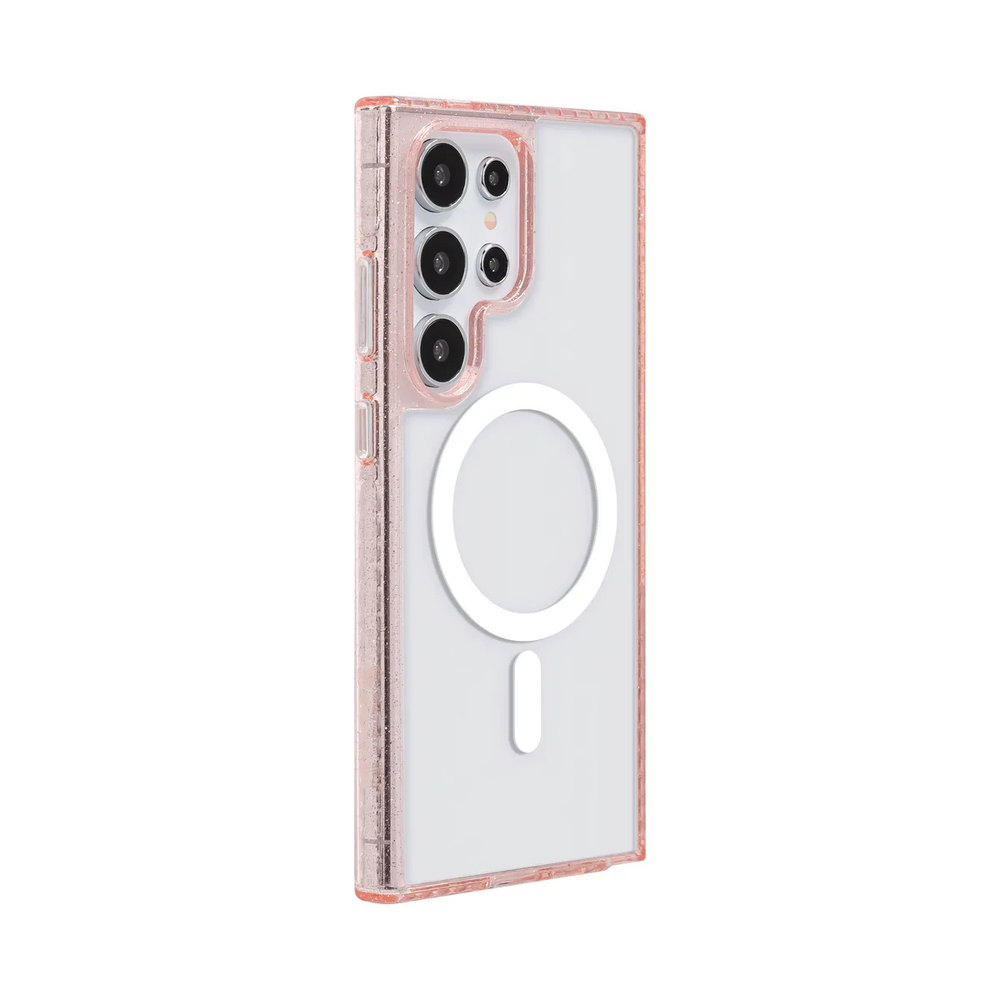 left-galaxy-s23-ultra-golden-case-magsafe-compatible-pink-glitter