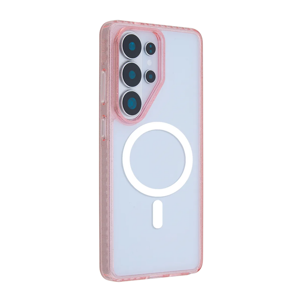 left-galaxy-s26-ultra-golden-case-magsafe-compatible-pink-glitter