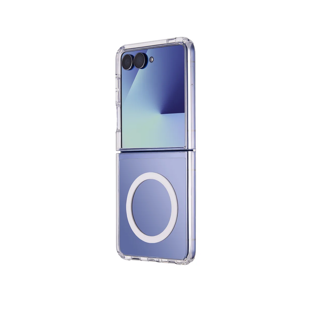 left-galaxy-z-flip-7-clear-case-magnetic-transparent