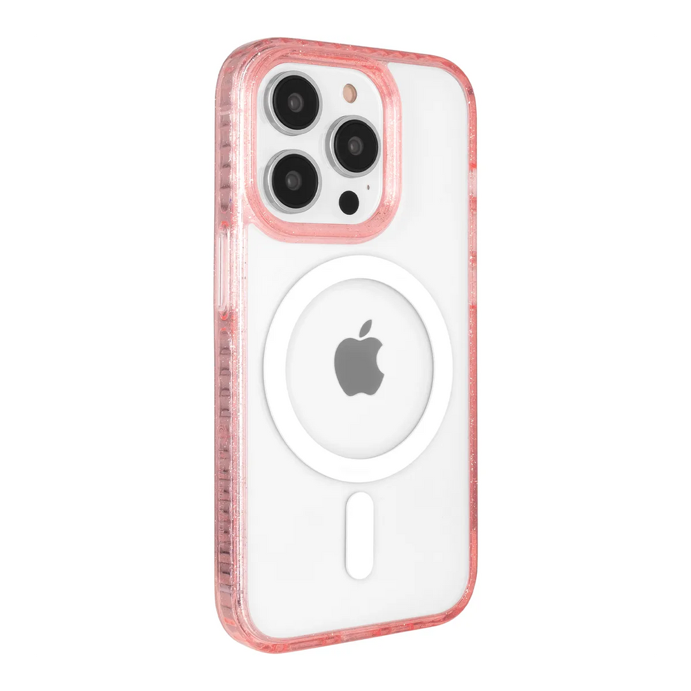 left-iphone-14-pro-golden-case-magsafe-compatible-pink-glitter