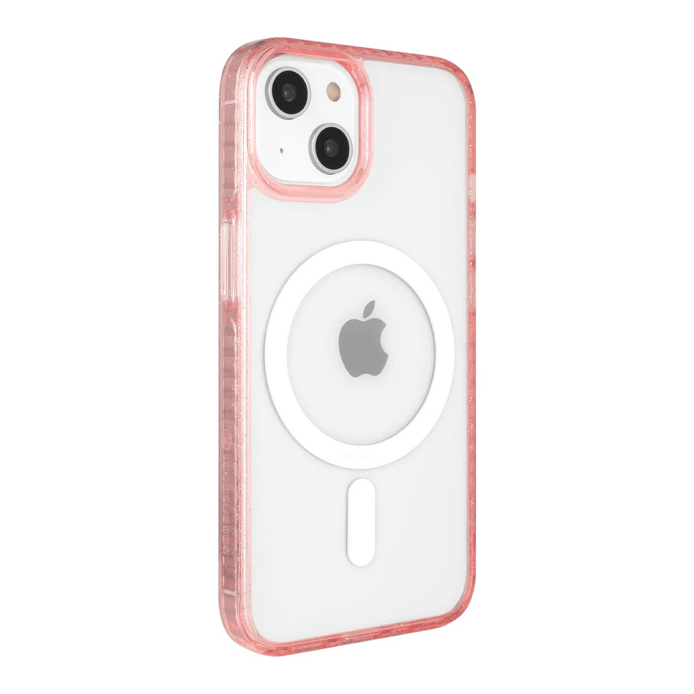 left-iphone-15-golden-case-magsafe-compatible-pink-glitter