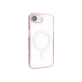 left-iphone-16-e-golden-case-magsafe-compatible-pink-glitter