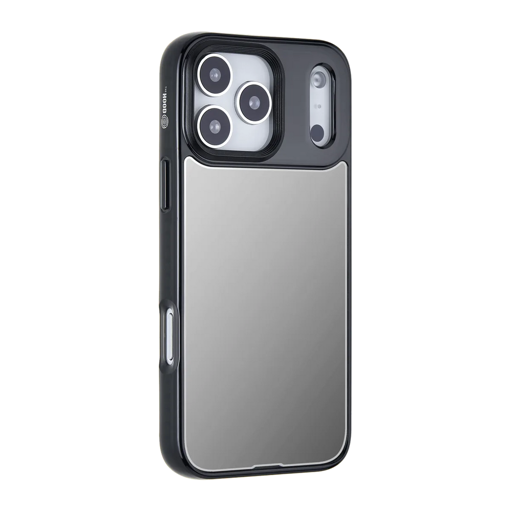 left-iphone-17-pro-goldensnap-mirror-case-magsafe-compatible-transparent-black