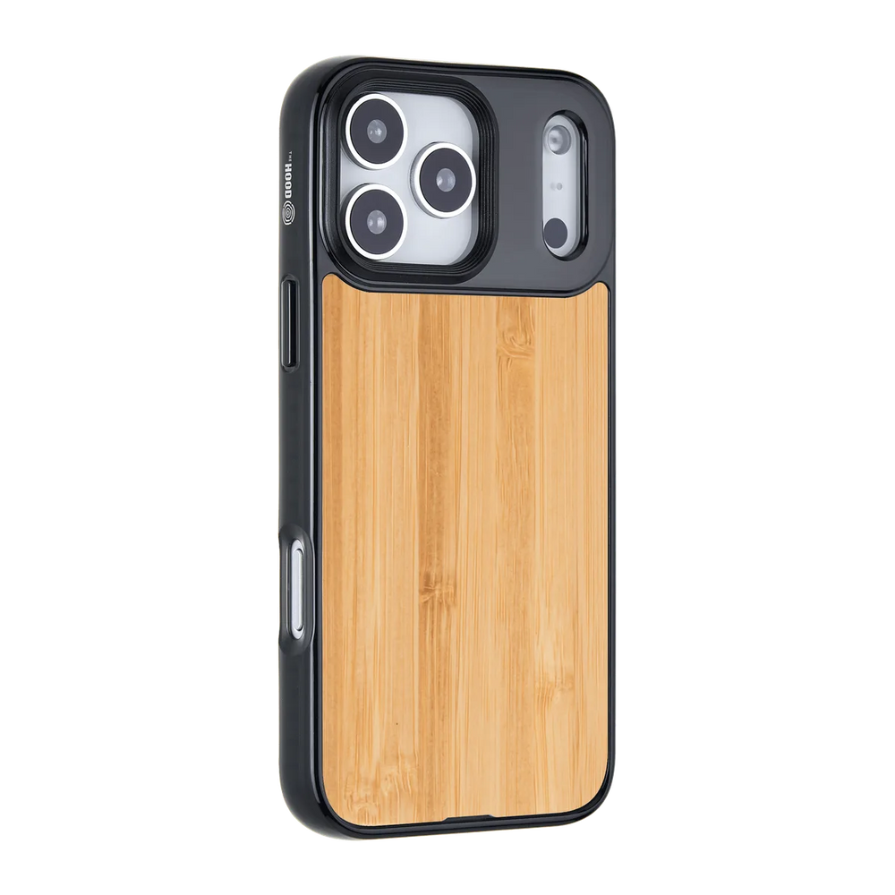 left-iphone-17-pro-goldensnap-wooden-case-magsafe-compatible-transparent-black-bamboo