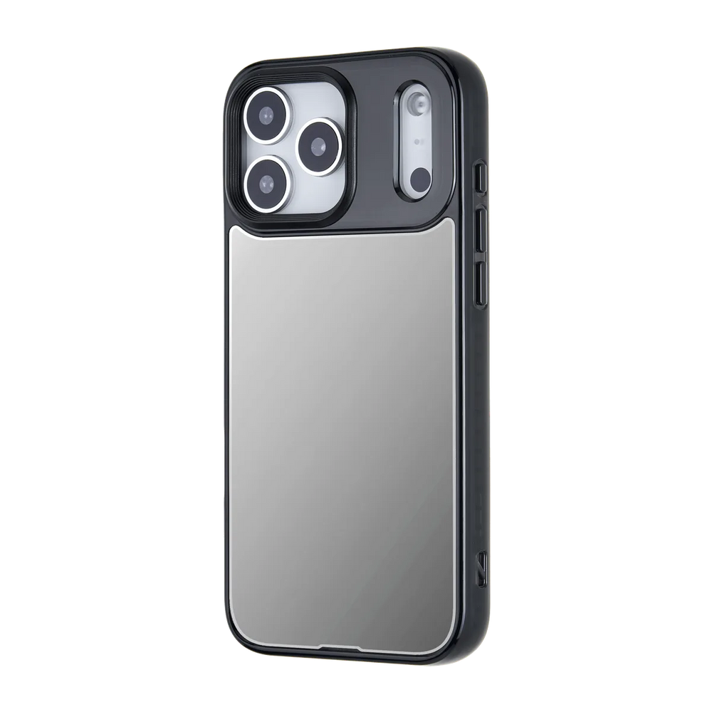 right-iphone-17-pro-goldensnap-mirror-case-magsafe-compatible-transparent-black