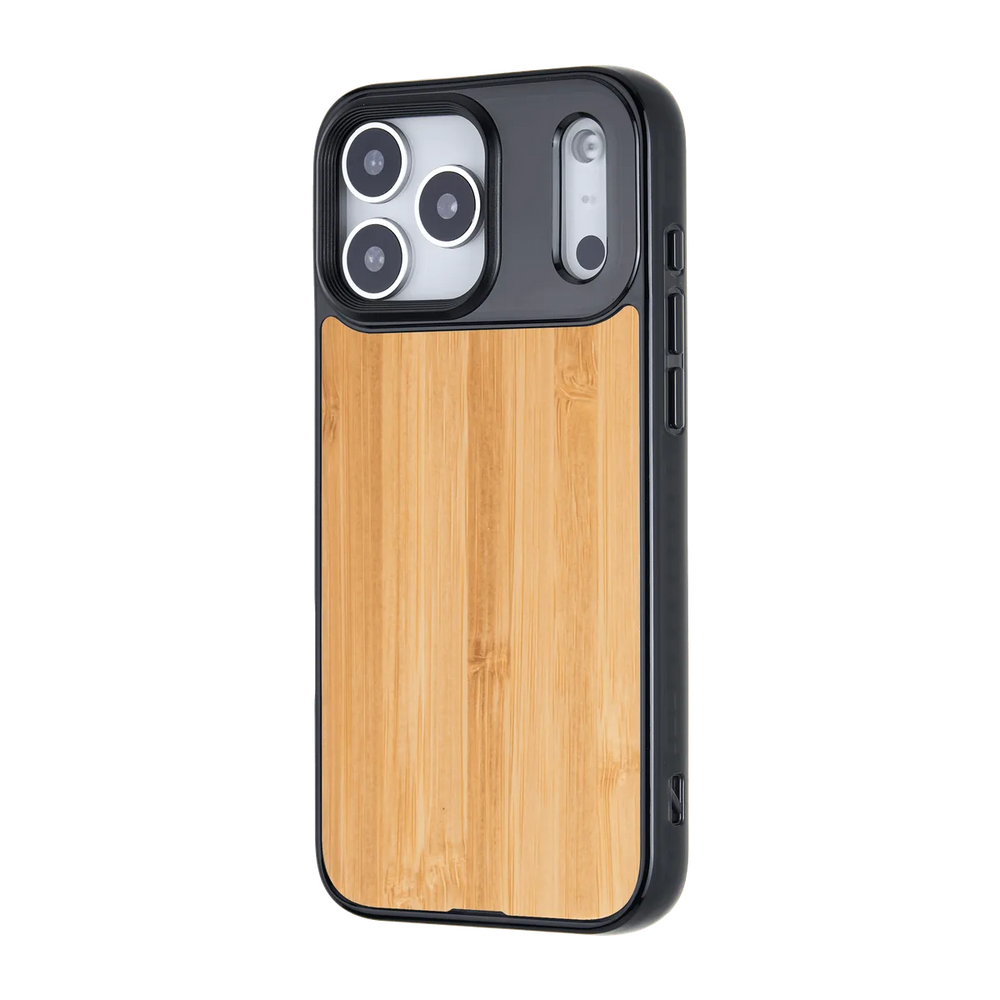 right-iphone-17-pro-goldensnap-wooden-case-magsafe-compatible-transparent-black-bamboo