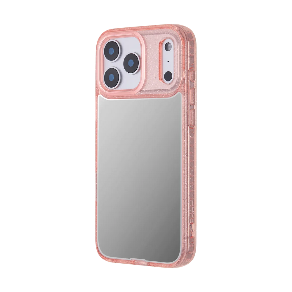 right-iphone-17-pro-max-goldensnap-mirror-case-magsafe-compatible-pink-glitter